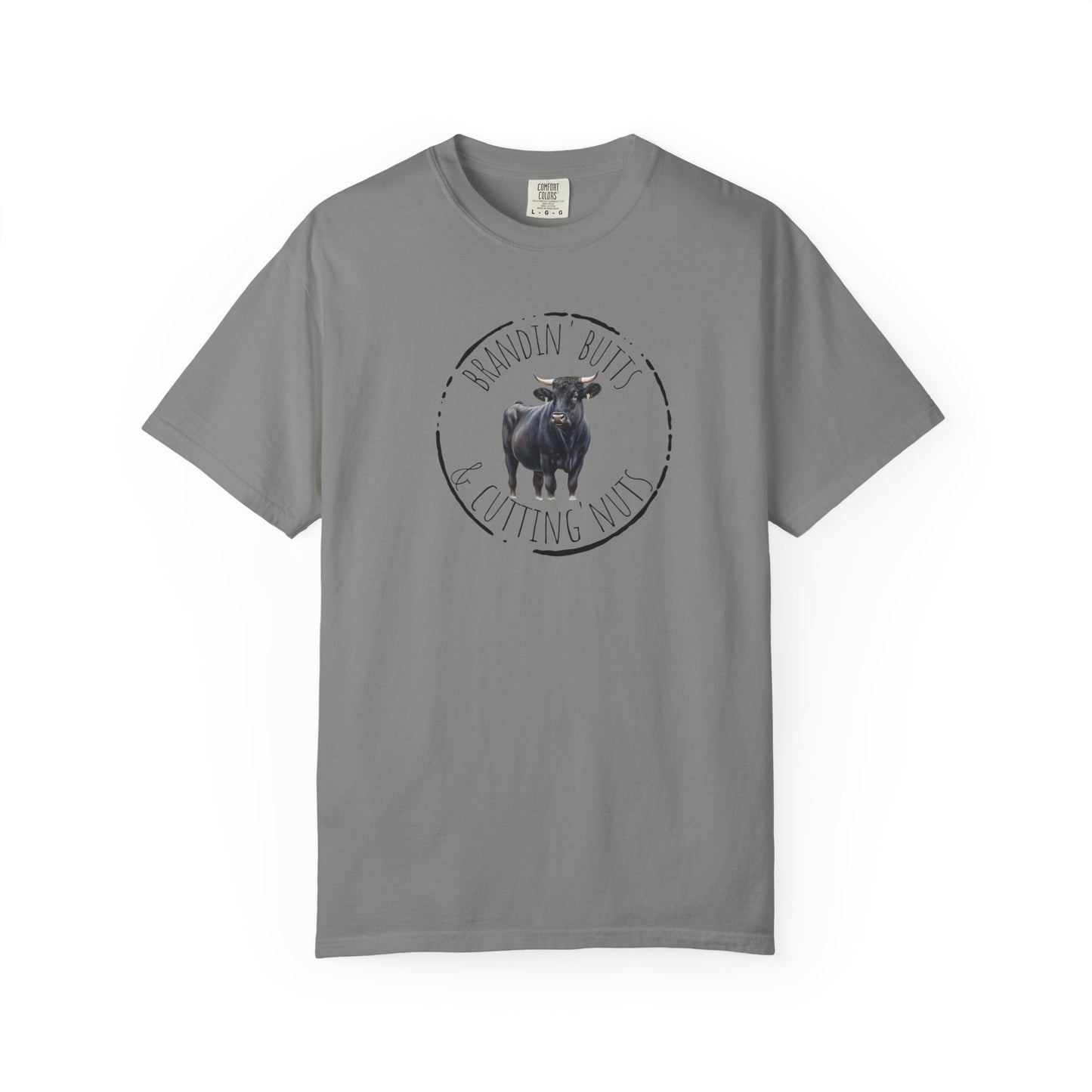 Brandin' Butts Unisex Garment-Dyed T-Shirt - Fun Casual Tee Men or Women, Great for Farmers or Ranchers, Cattle Producers