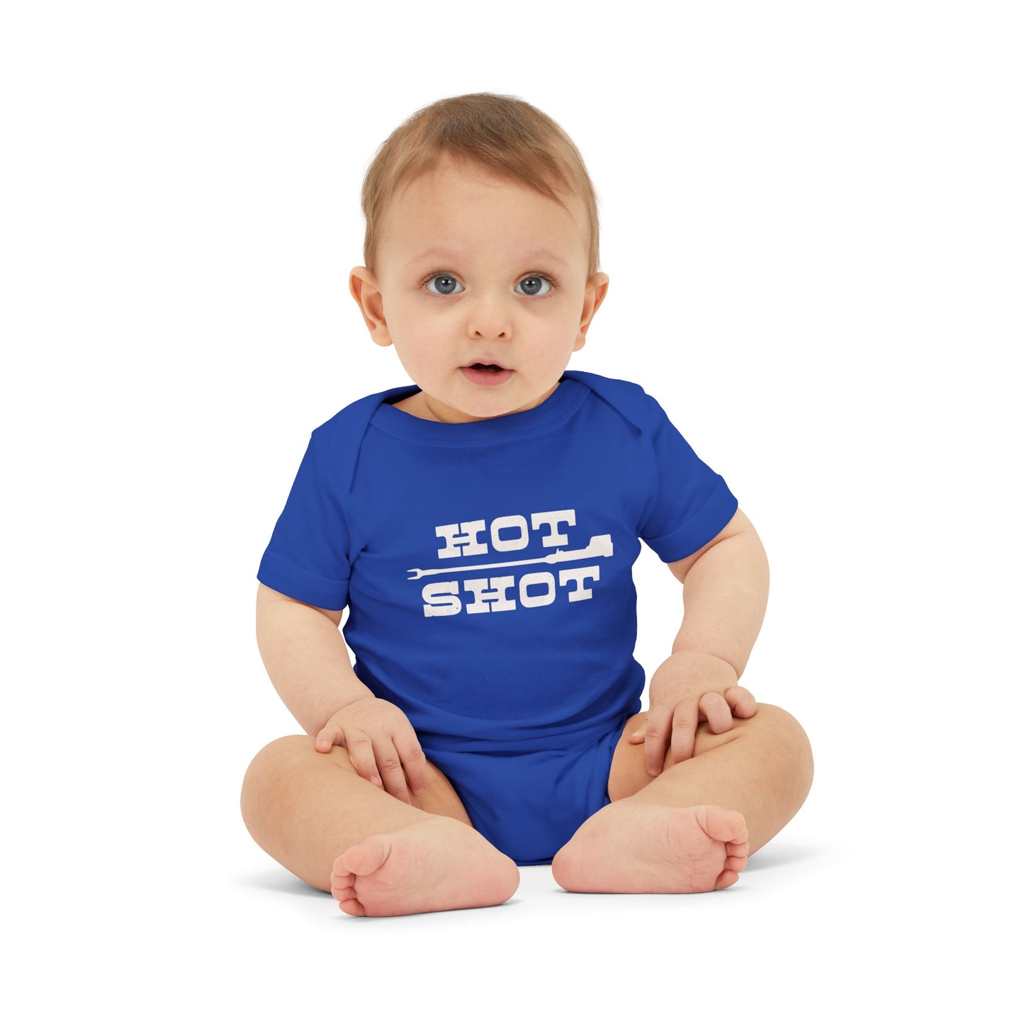 Cute 'Hot Shot' Infant Jersey One Piece for Baby Boys or Girls, Onesie Farmer Cattle Rancher Western Unisex Multiple Colors to Choose From