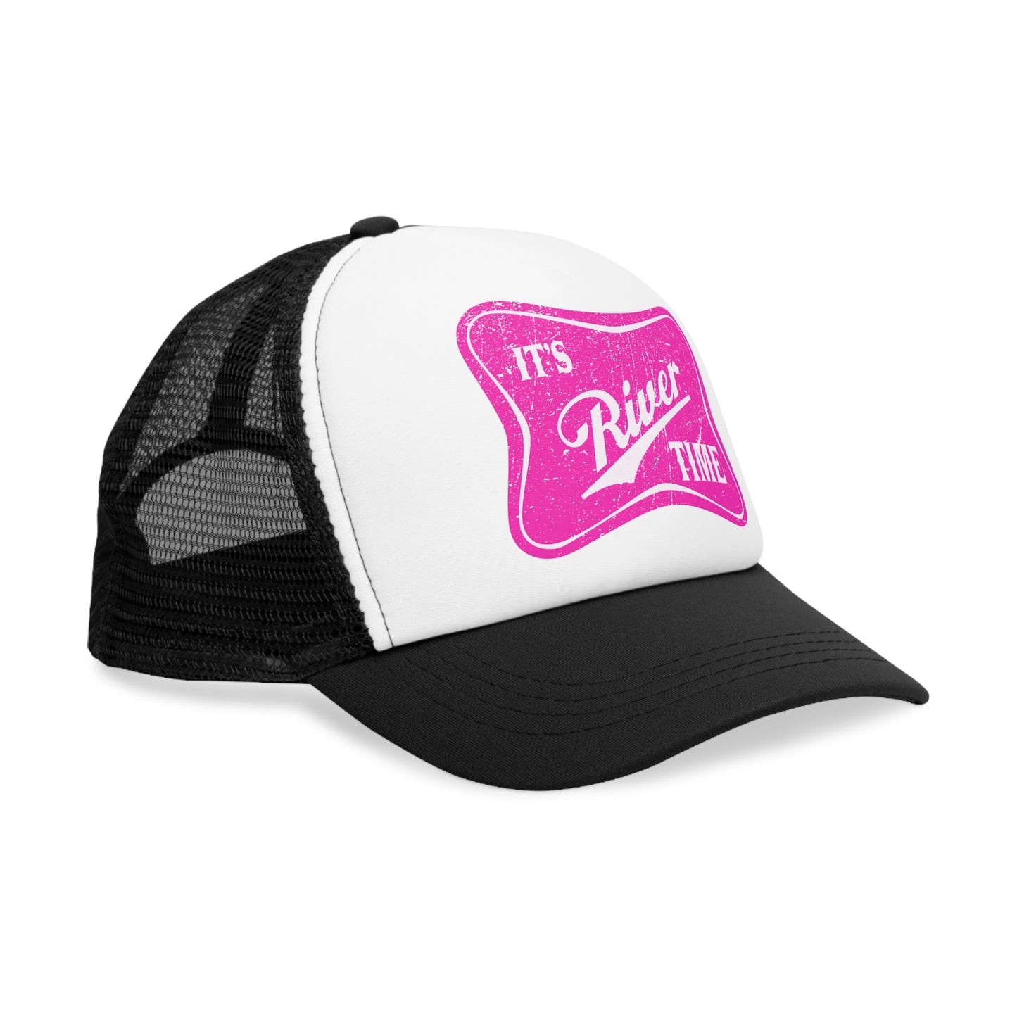 The River Bank is calling your name.... New River Time Trucker Hat.... Perfect for Summer