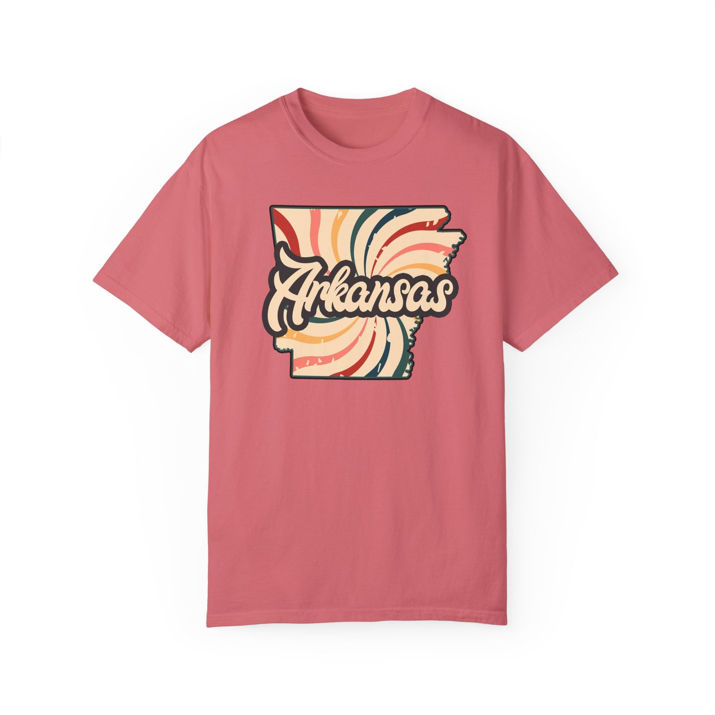 WOOO PIG SOOIE. , Arkansas Retro T-Shirt - Call Those Hogs - Natural State - Fun Summer Tee - Colorful - Razorbacks