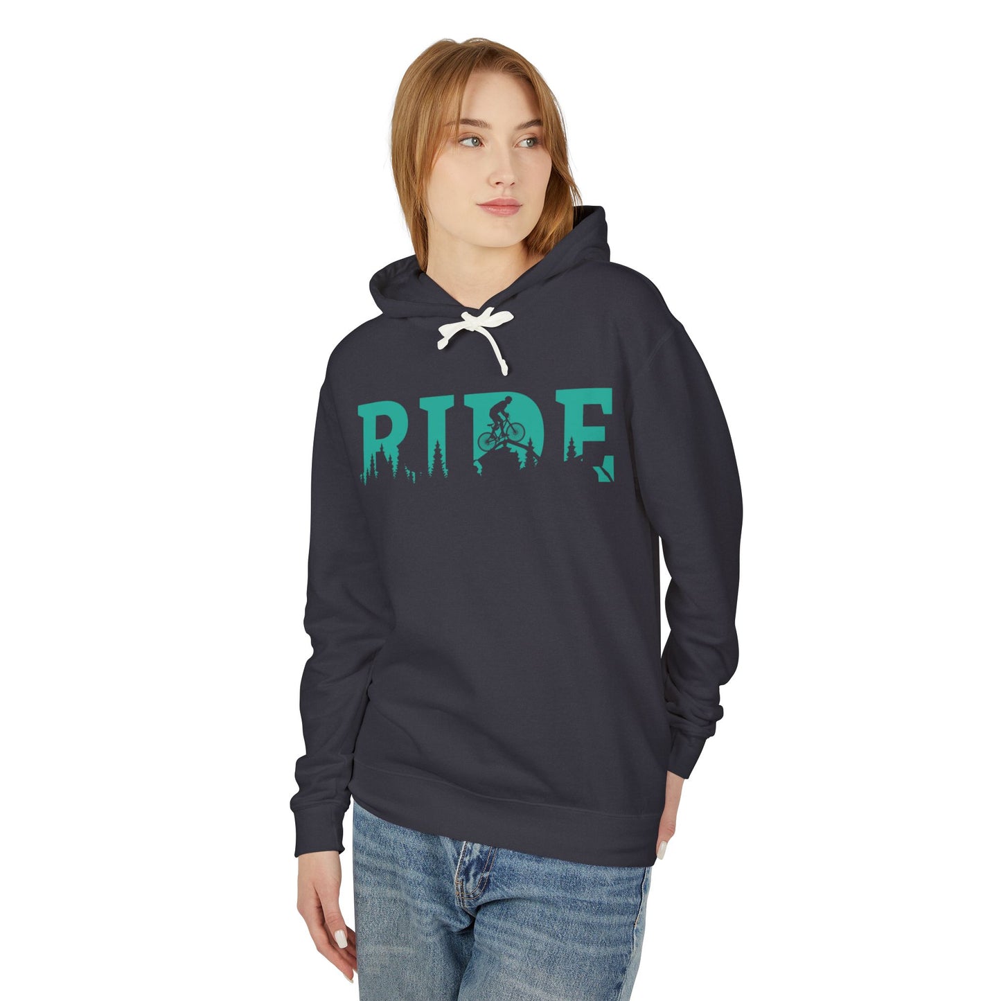 The Ride Mountain Biking Hoodie Comfy Pullover Ride The Trails Lightweight Springtime