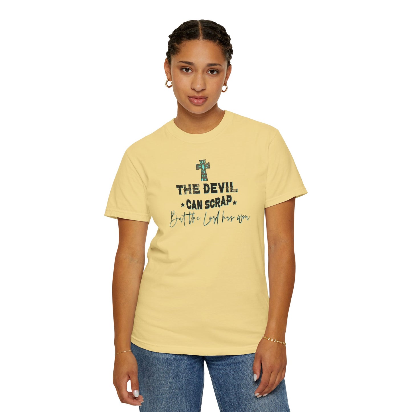 Turquoise Cross Unisex T-shirt - The Lord has Won