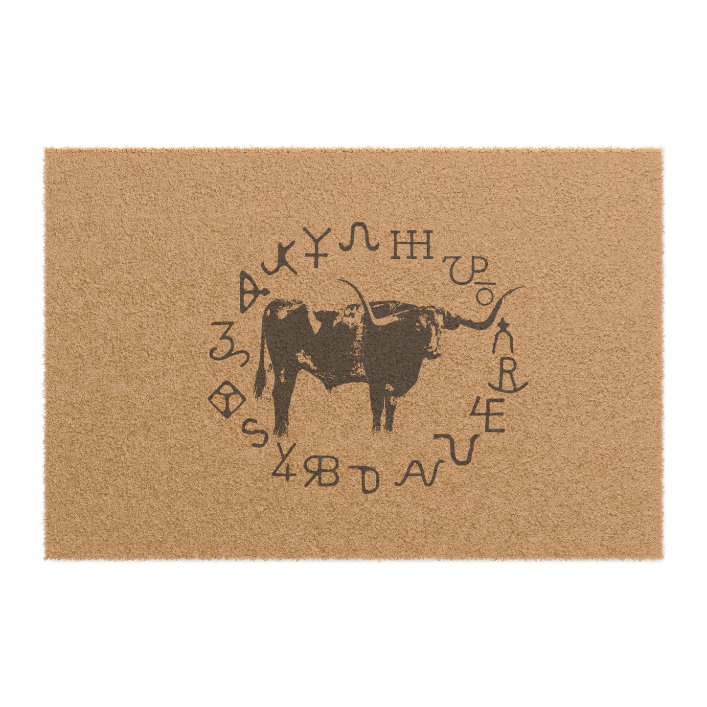 Western Longhorn Design Doormat, Farmhouse Welcome Mat, Home Décor Gift, Cow Print Entrance Rug, Unique Housewarming Present, Outdoor Rug