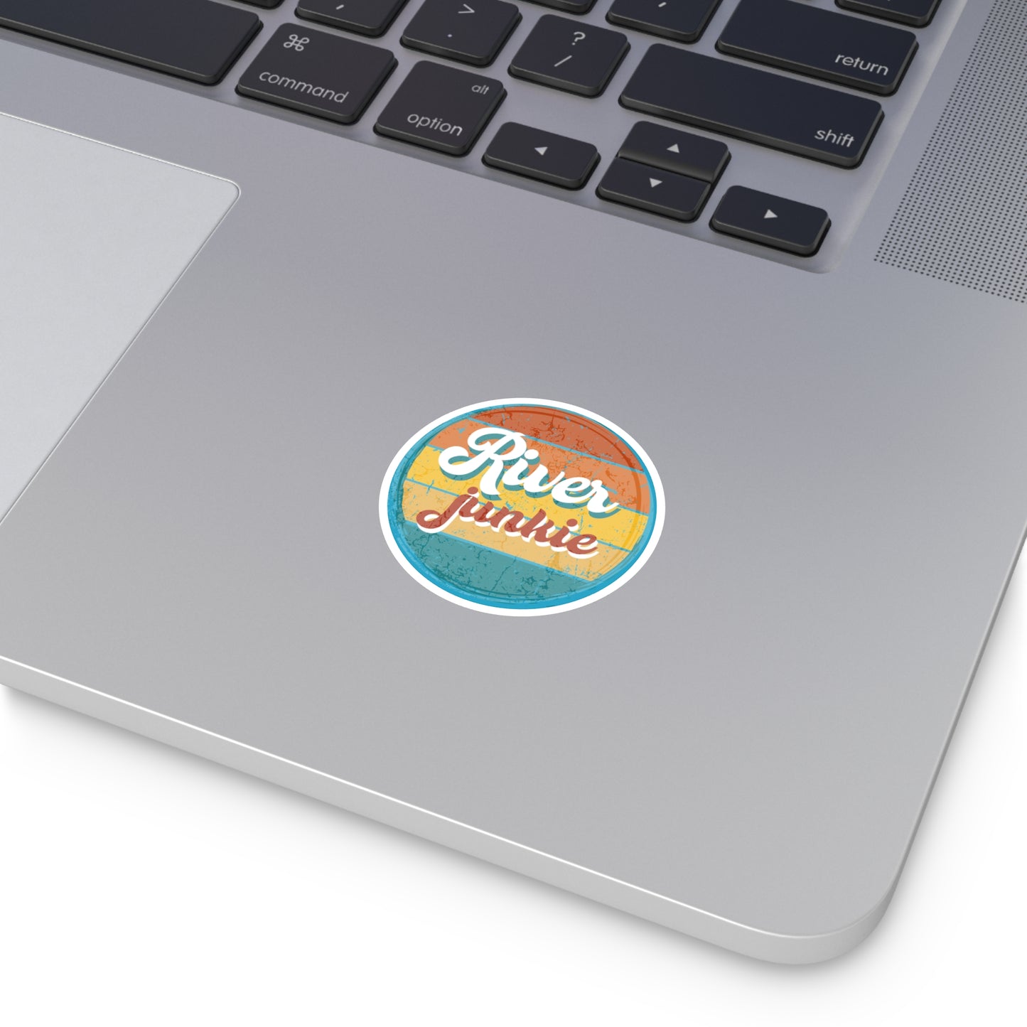 River Junkie Vibrant Indoor/Outdoor Sticker ---Boat Sticker, Car Sticker, Kayak Sticker, Canoe Sticker