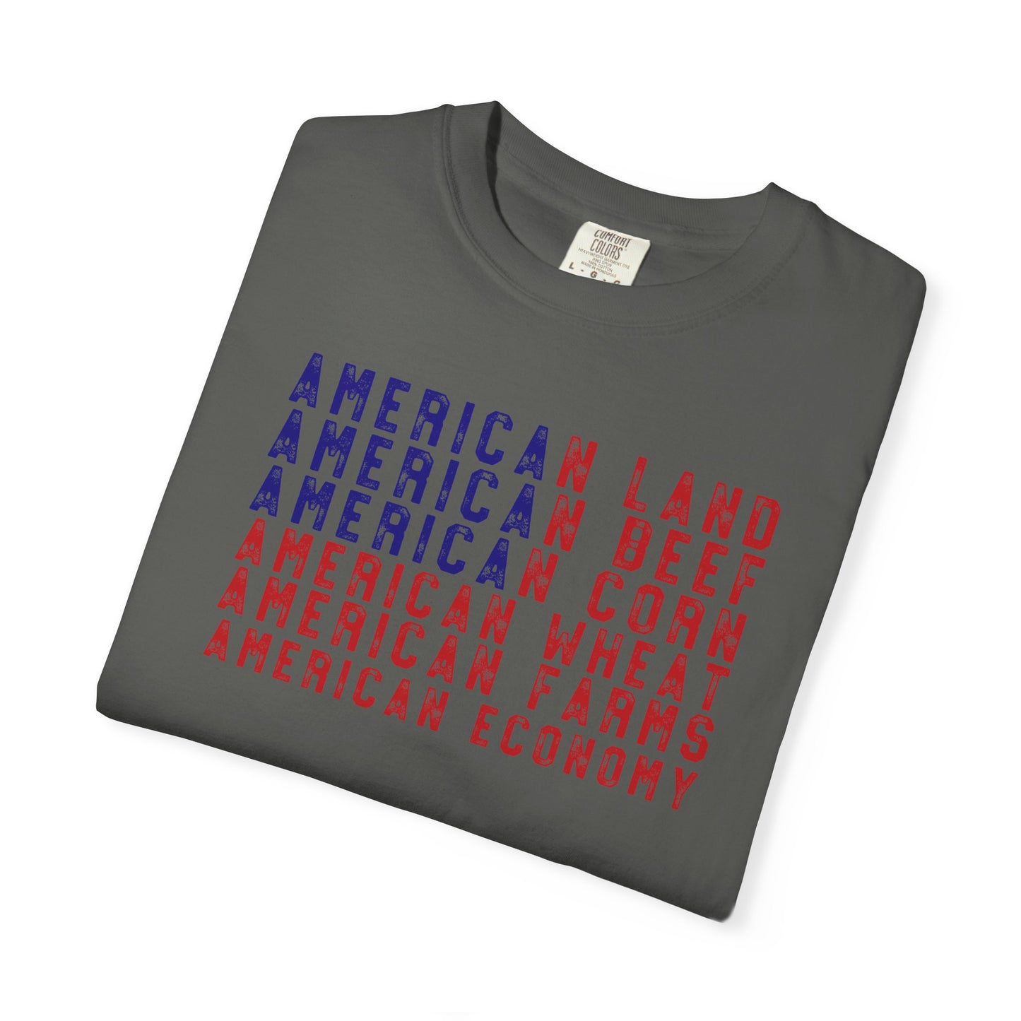 Vintage American Beef Corn Land Wheat Farms Pride T-shirt - Land, Beef, Corn Wheat Crops USA America Patriotic Design