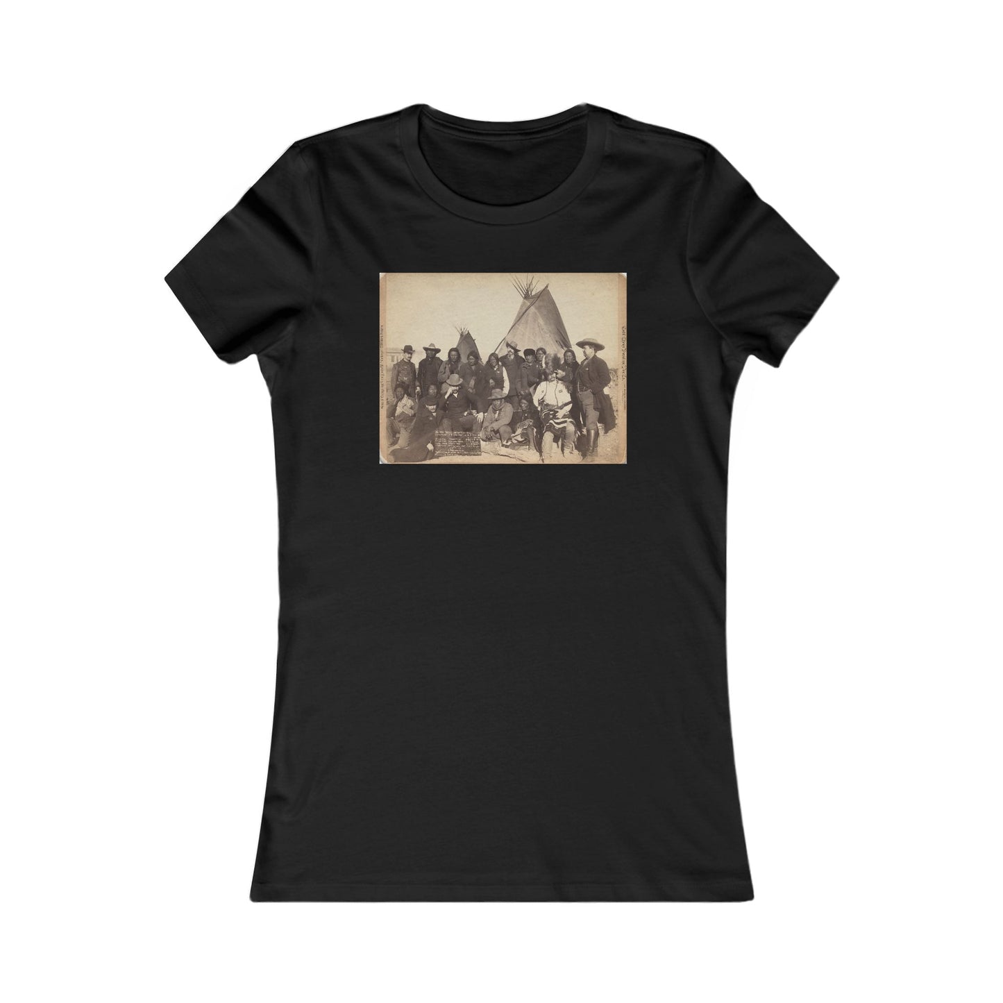 Wild West Vintage Buffalo Bill and Indian Chiefs 1891 photo Bella Canvas Women's Favorite Tee