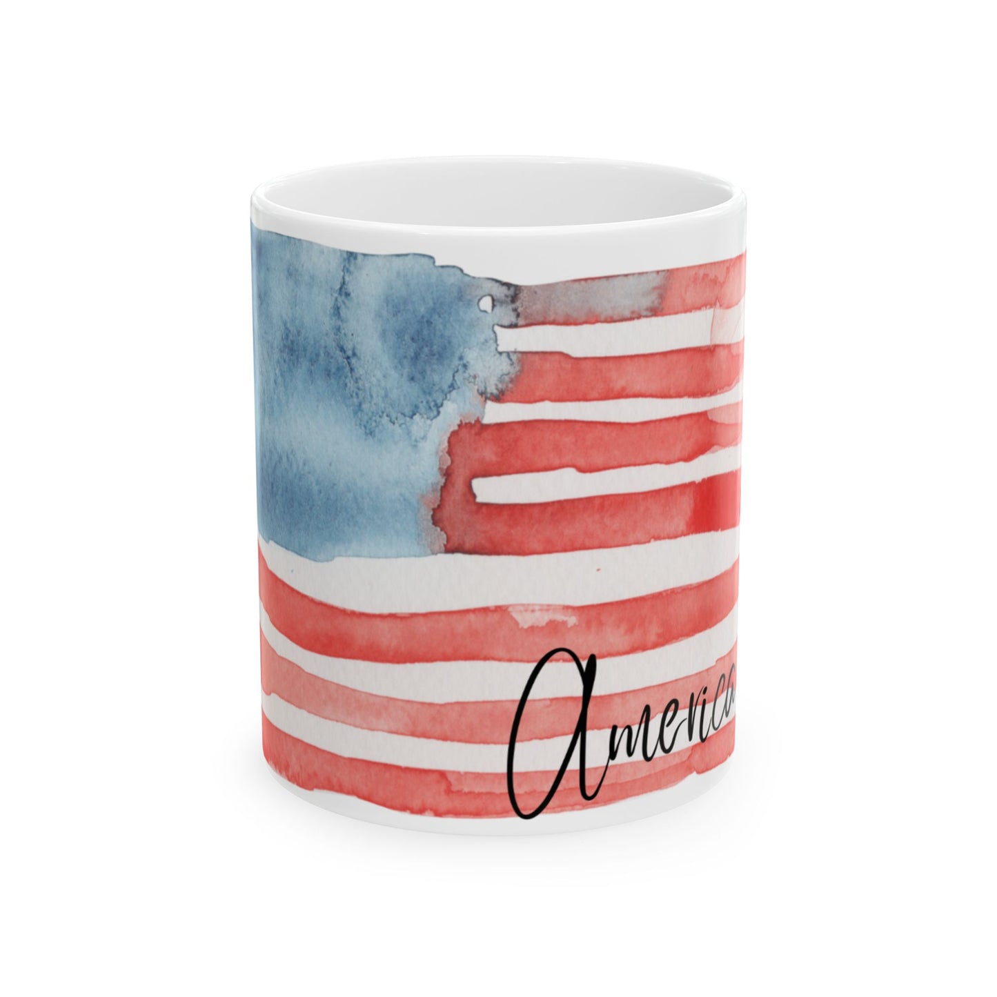 Old Glory Coffee Mug - Patriotic Ceramic Mug - 11oz & 15oz | American Flag Design | Perfect for Independence Day, Memorial Day, Gift for Veterans, Coffee Lover