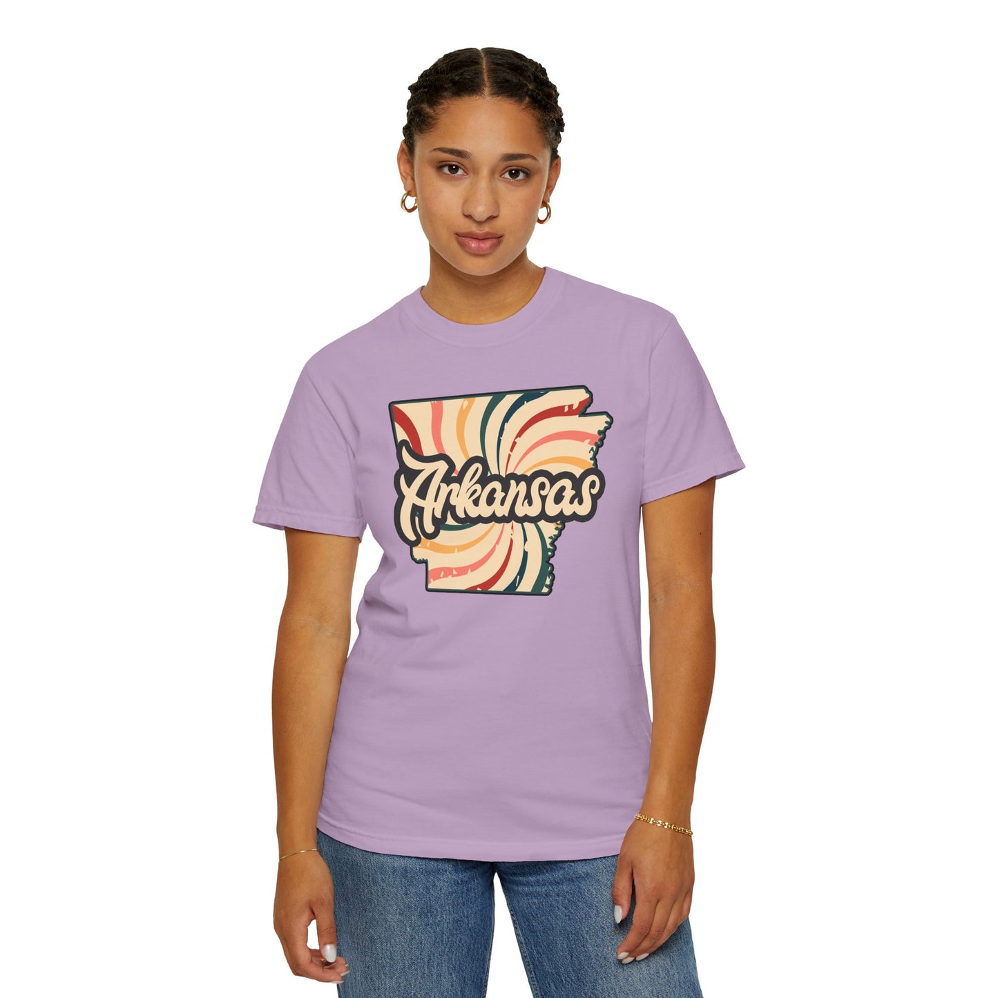 WOOO PIG SOOIE. , Arkansas Retro T-Shirt - Call Those Hogs - Natural State - Fun Summer Tee - Colorful - Razorbacks