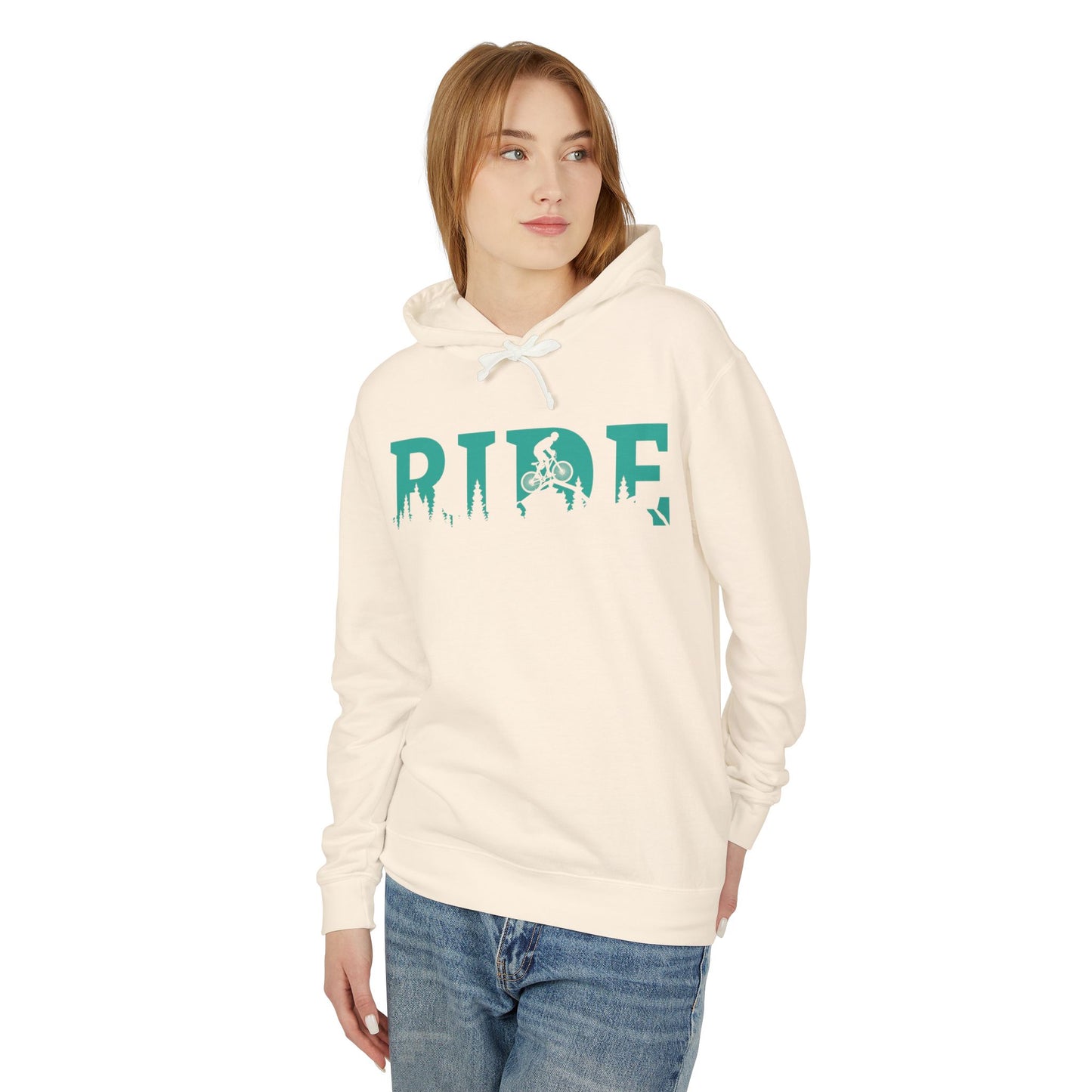 The Ride Mountain Biking Hoodie Comfy Pullover Ride The Trails Lightweight Springtime