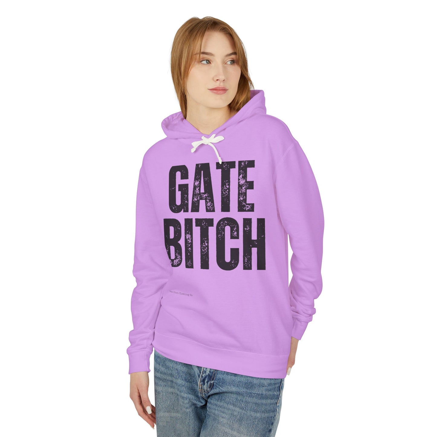 Lightweight Hooded Sweatshirt - Comfortable Lightweight Gate Bitch Hoodie Rodeo Ranch
