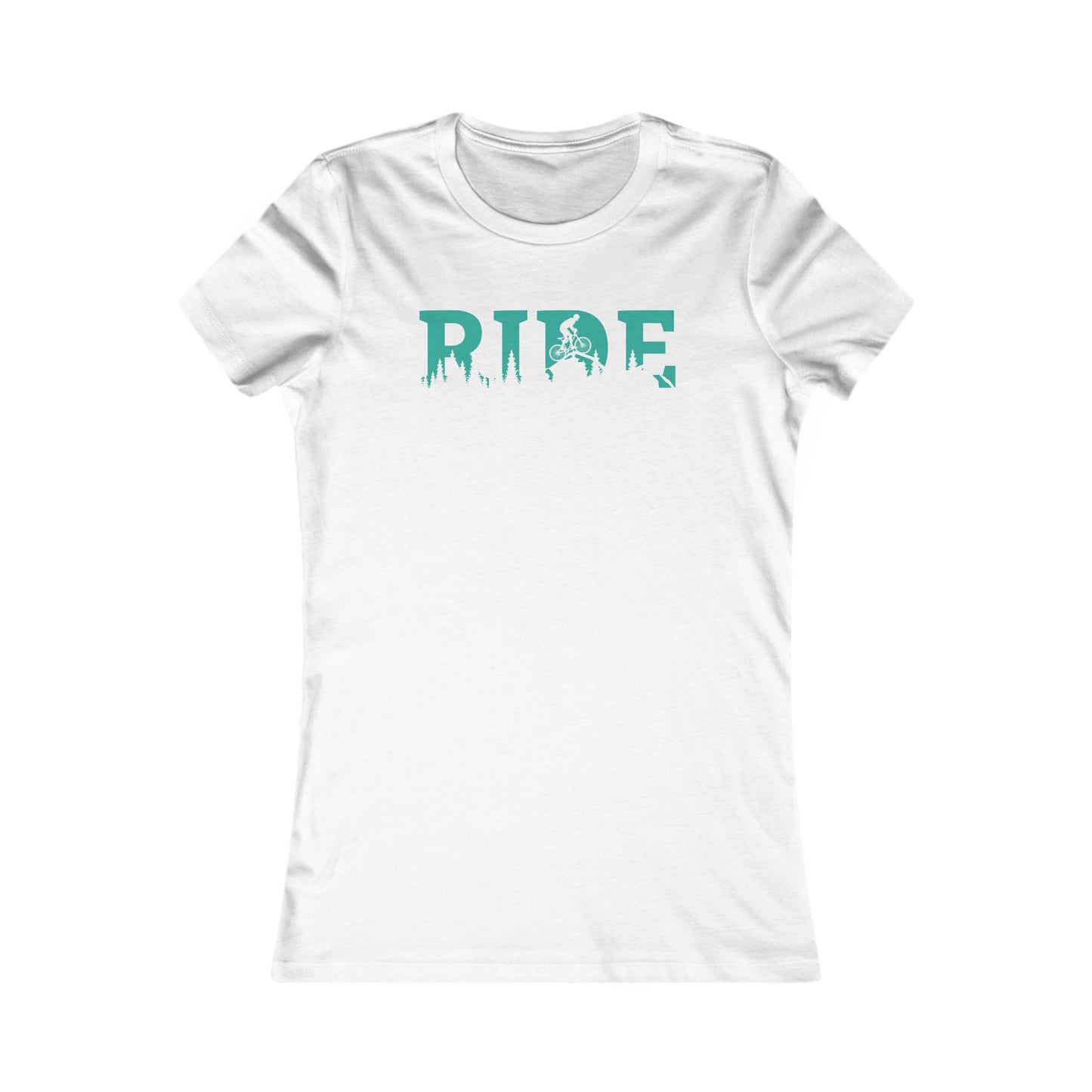 The Ride Mountain Biking Graphic Women's Tee - Simple Graphic Says It All Several Colors To Choose From Great Summer Top