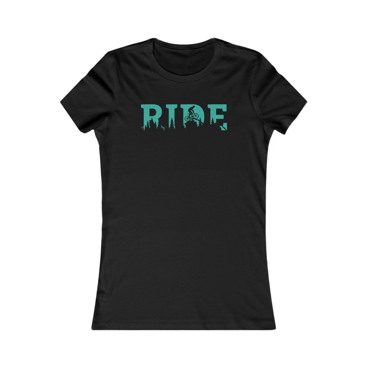 The Ride Mountain Biking Graphic Women's Tee - Simple Graphic Says It All Several Colors To Choose From Great Summer Top
