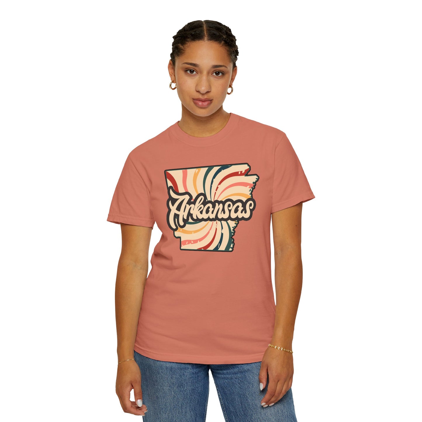 WOOO PIG SOOIE. , Arkansas Retro T-Shirt - Call Those Hogs - Natural State - Fun Summer Tee - Colorful - Razorbacks