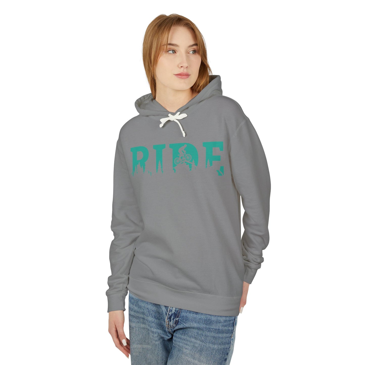 The Ride Mountain Biking Hoodie Comfy Pullover Ride The Trails Lightweight Springtime