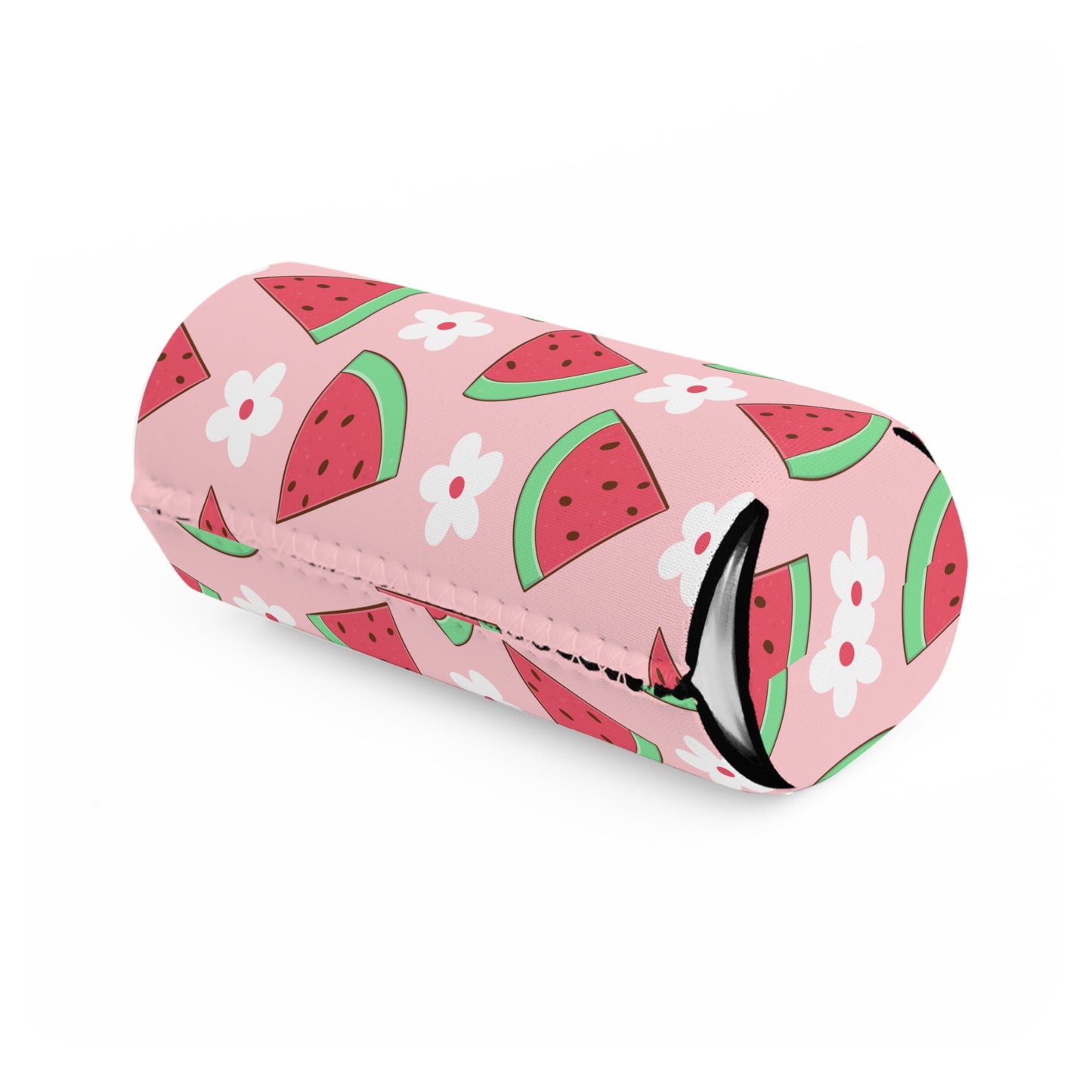 Summertime Colorful Watermelon Slim Can Cooler - Perfect for Lake Days - Keep Those Beverages Cold