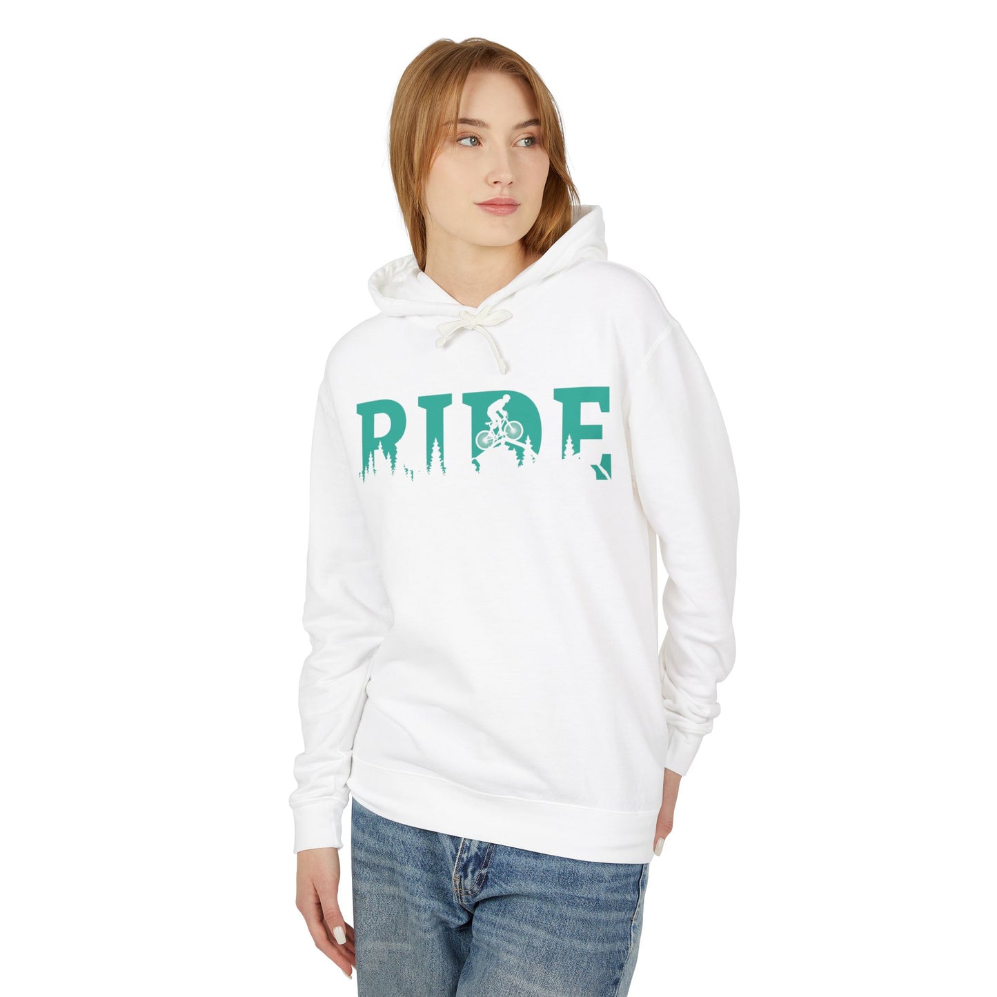The Ride Mountain Biking Hoodie Comfy Pullover Ride The Trails Lightweight Springtime