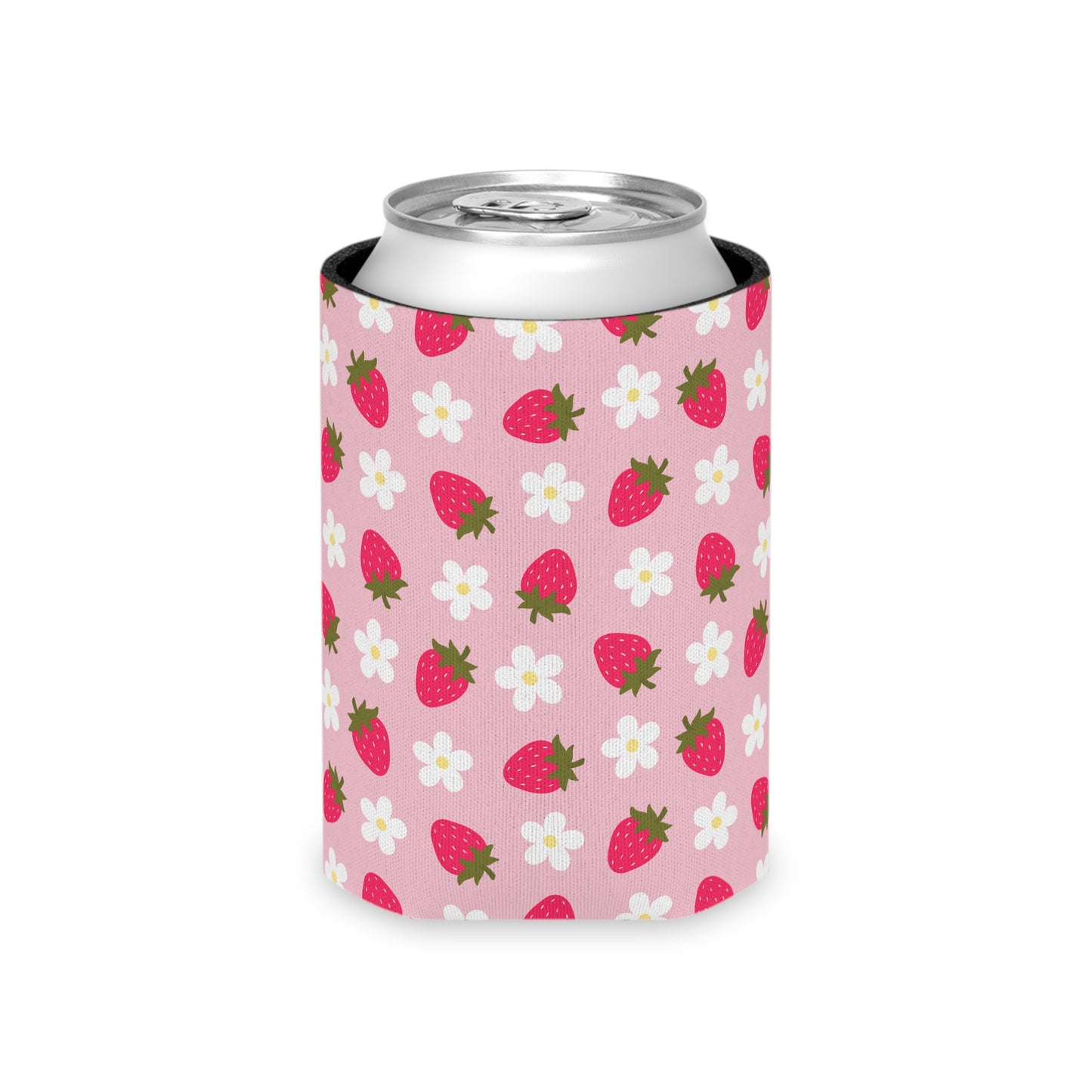 Perfect Summer Koozie Strawberry Festival Floral Can Cooler - Adorable