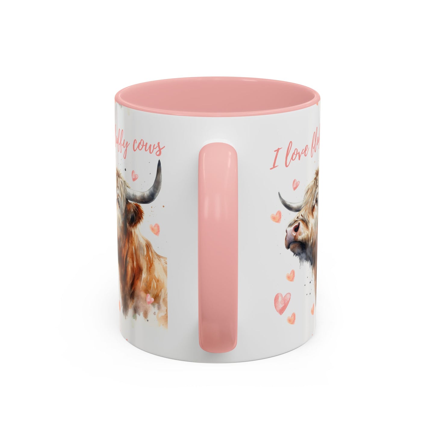 I Love Fluffy Cows Cute Animal Coffee Cup | Gift for Cow Lovers | Farmhouse Decor | Highland Cow Coffee Mug