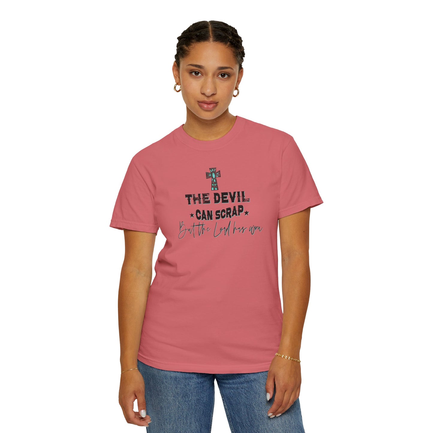 Turquoise Cross Unisex T-shirt - The Lord has Won