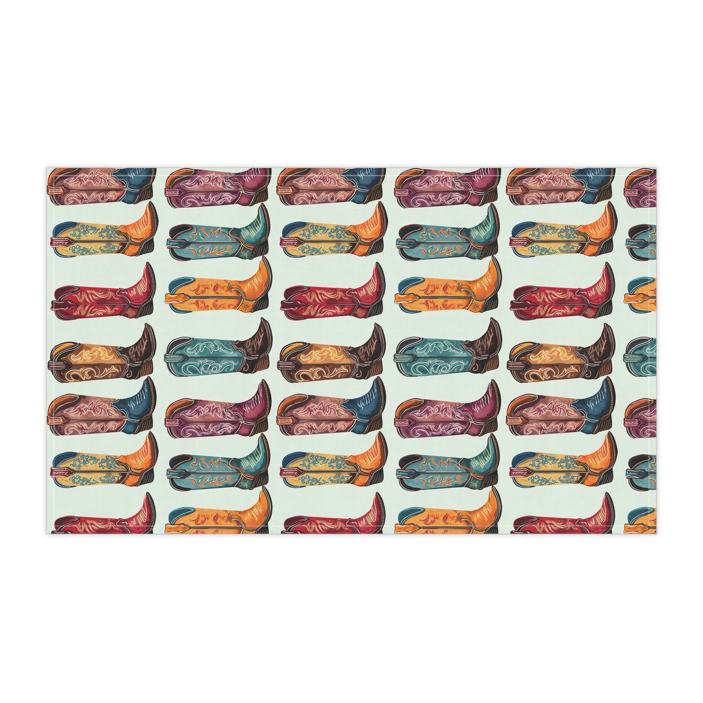 Colorful Cowboy Boots Tea Towels - Fun Western Kitchen Decor House Warming Gift Idea - Farm House Style