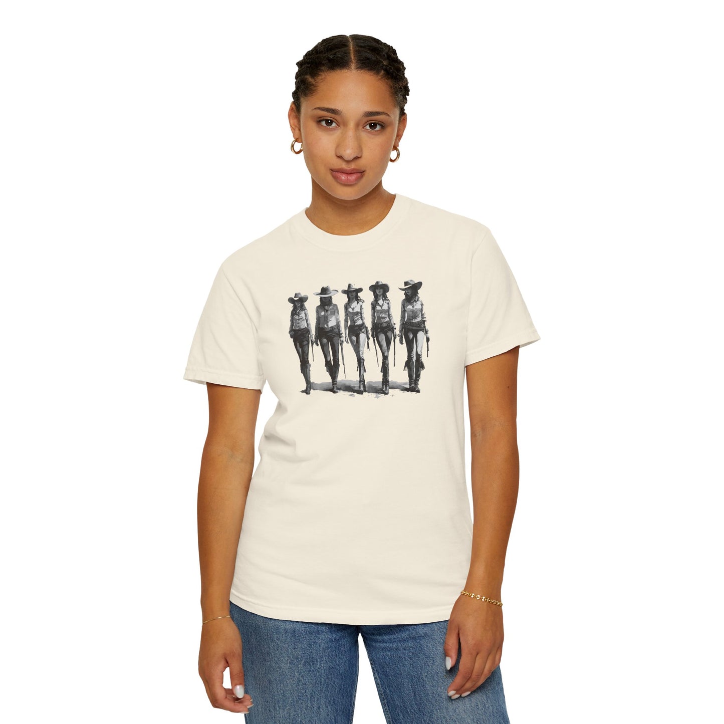 Bad Girls Vintage Cowgirl Graphic Unisex T-Shirt Top