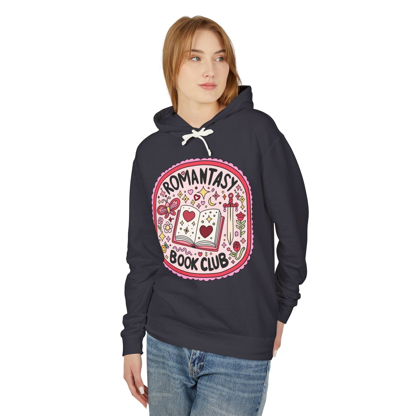 Romantasy Book Club Lightweight Hoodie for Book Lovers, Romance Novels, Smut, Book Worm