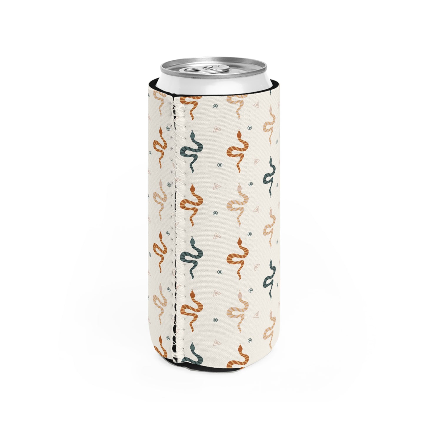 Western Aztec Desert Snake Pattern Slim Can Cooler