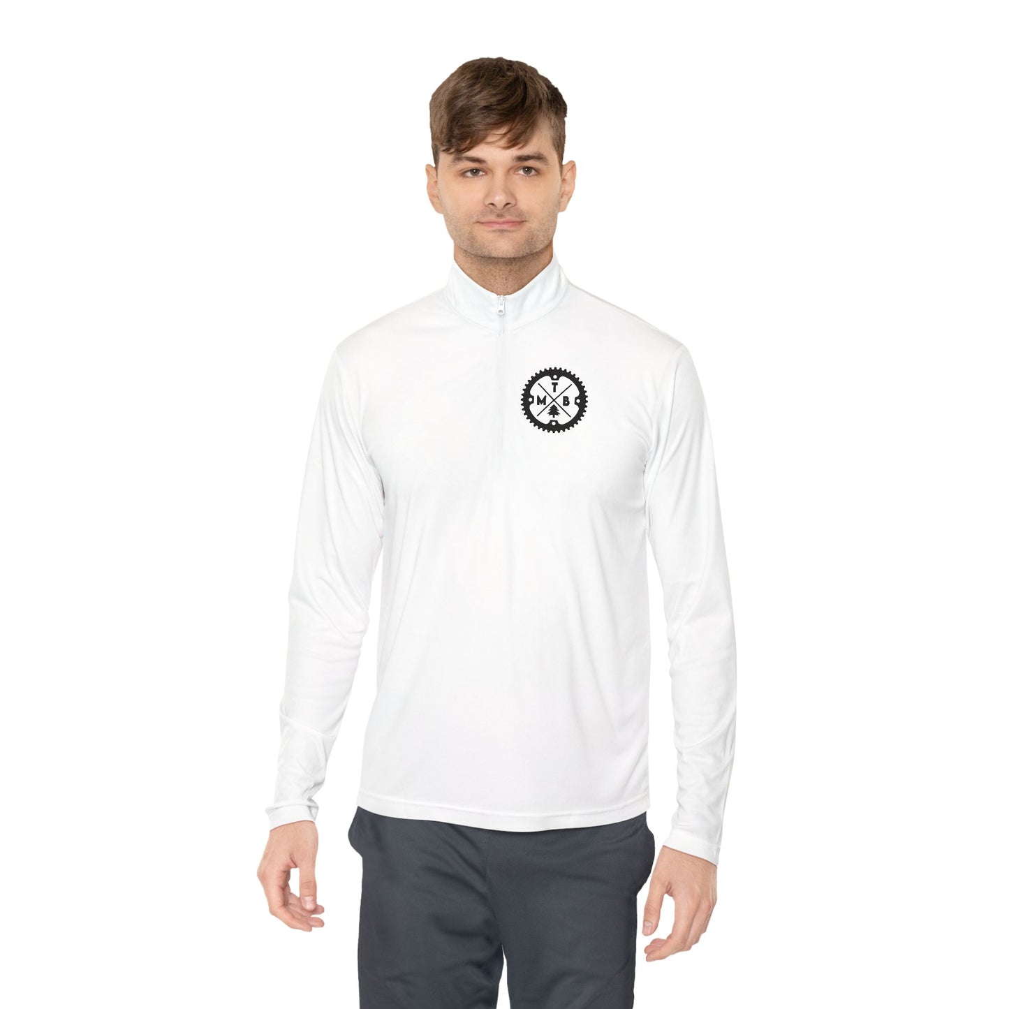 Mountain Biking Unisex Quarter-Zip Pullover - MTB Adventure Gear with Unique Graphic Design, Trails, Streets, Cycling, Biking