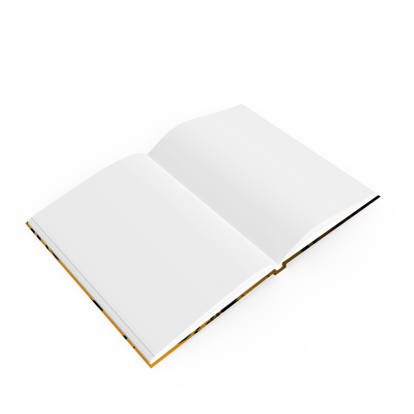 Elegant Gold Black Damascus Floral Hard Back Journal - Perfect for Writing & Reflection, Reminder, To Do List