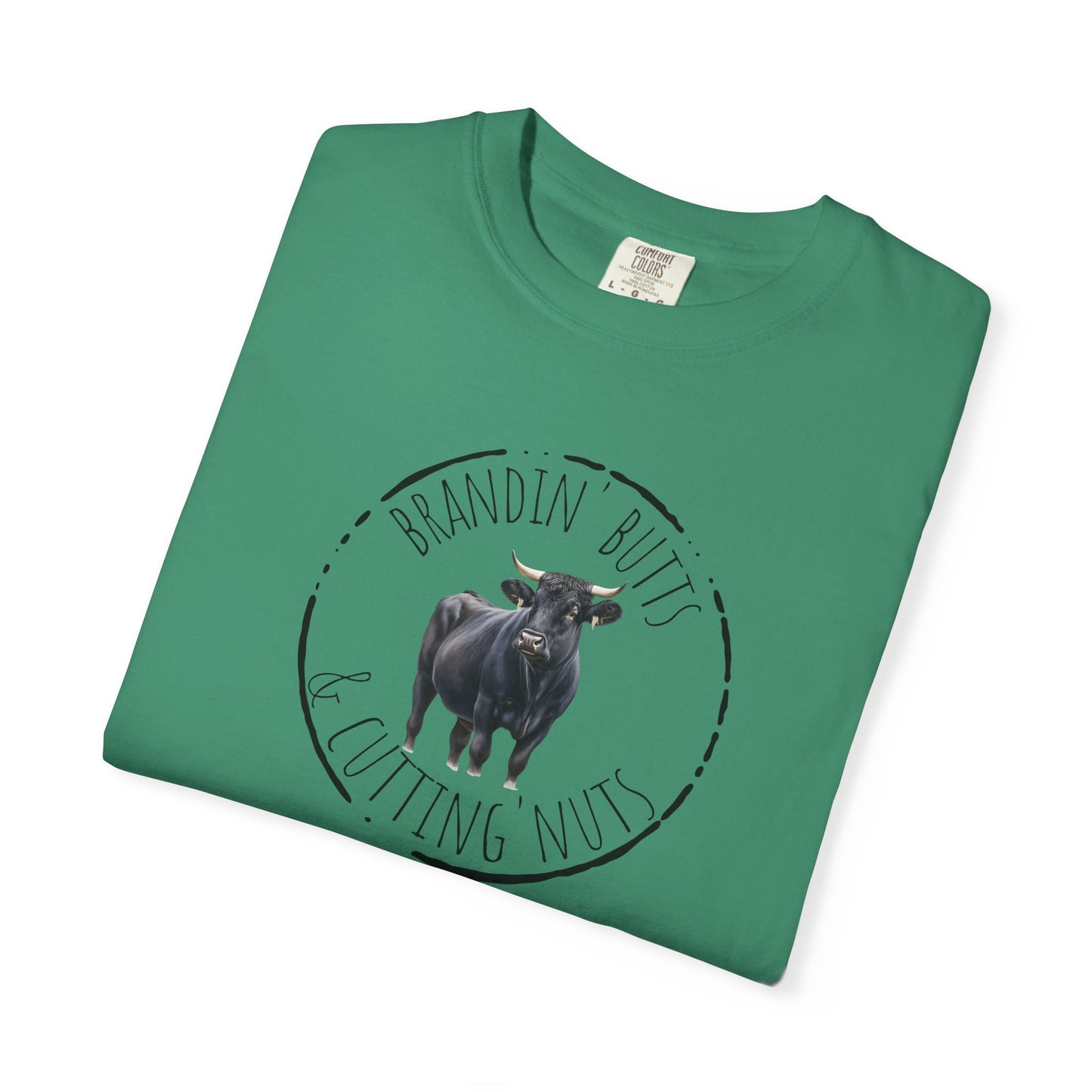 Brandin' Butts Unisex Garment-Dyed T-Shirt - Fun Casual Tee Men or Women, Great for Farmers or Ranchers, Cattle Producers