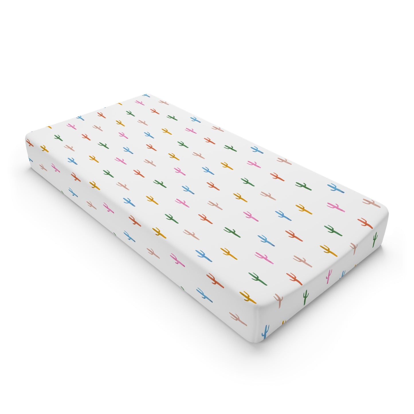 Multi Color Cactus Baby Changing Pad Cover, Nursery Decor, Modern Baby Shower Gift, Western Cactus Bedding, Baby Essentials, Neutral Unisex