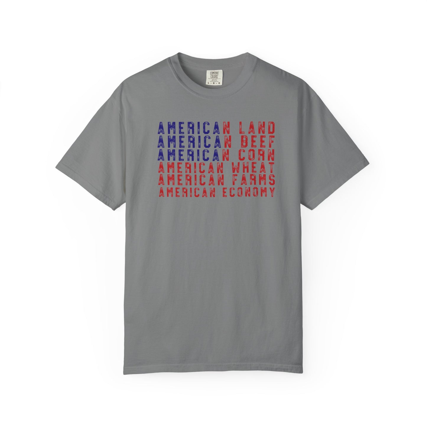 Vintage American Beef Corn Land Wheat Farms Pride T-shirt - Land, Beef, Corn Wheat Crops USA America Patriotic Design