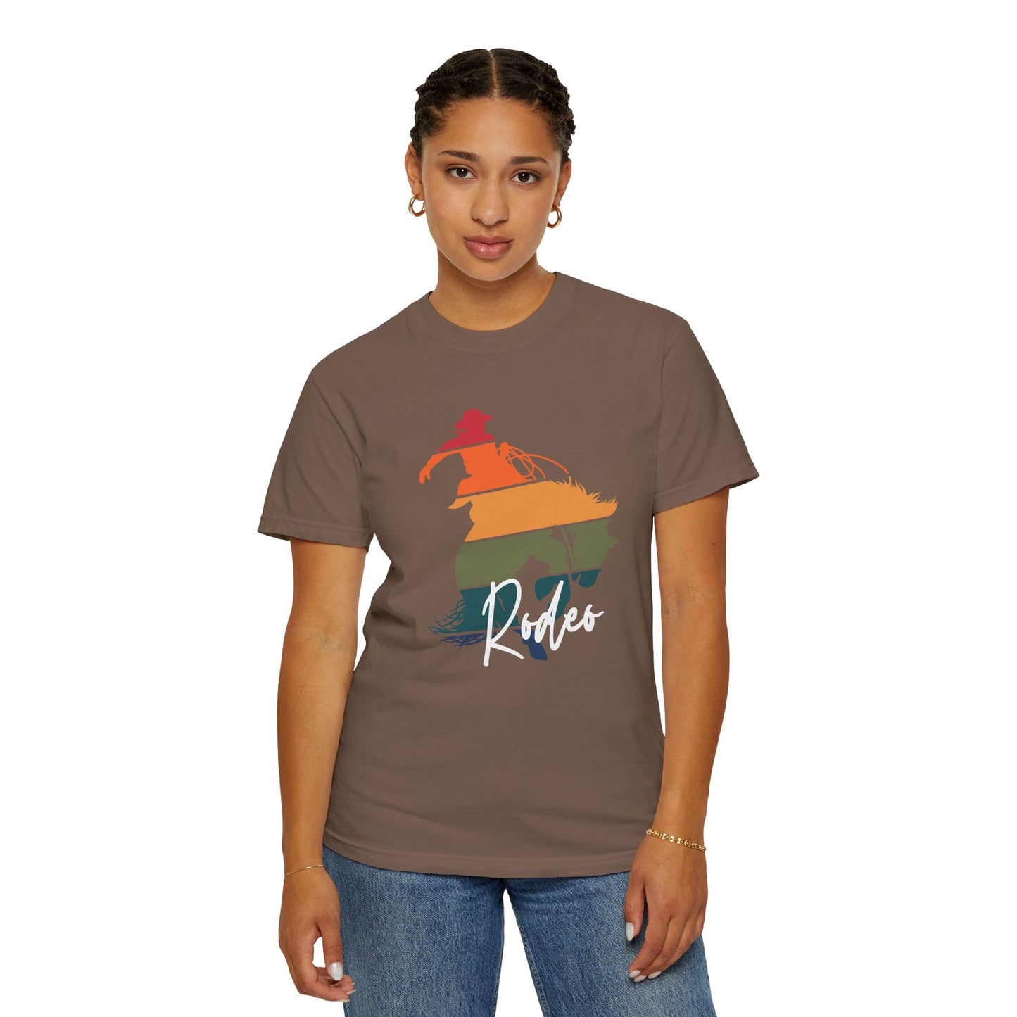 Never Stop Spurring! Rodeo Western Trendy Bronc Vibes Unisex Garment-Dyed T-Shirt -Concert, Dancing, Mothers Day,