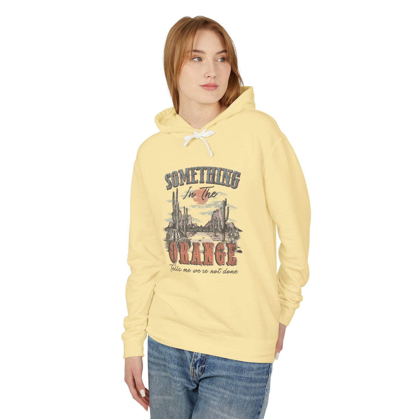 Zach Bryan - Lightweight Hooded Sweatshirt - 'Something in the Orange' Desert Vibes Trendy Vintage Feels