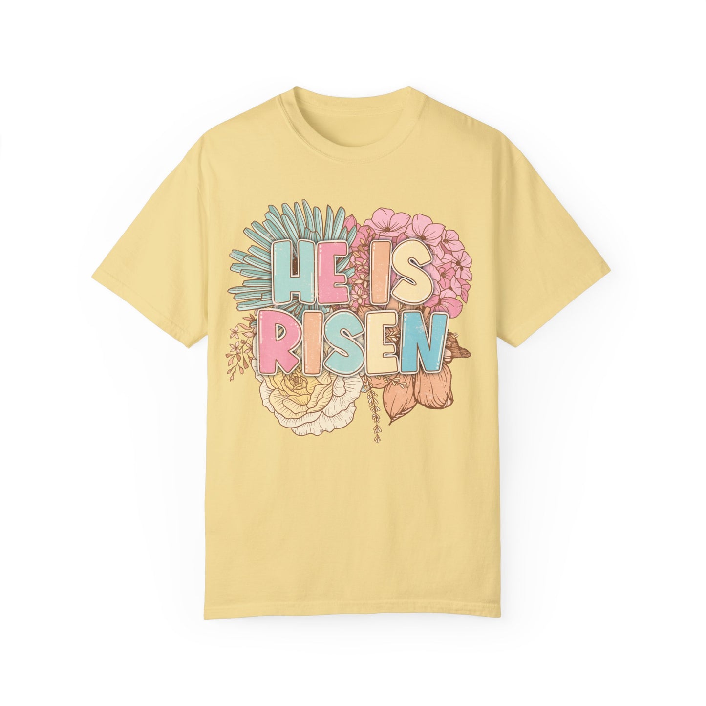 Beautiful Floral "Jesus Has Risen" Easter T-shirt
