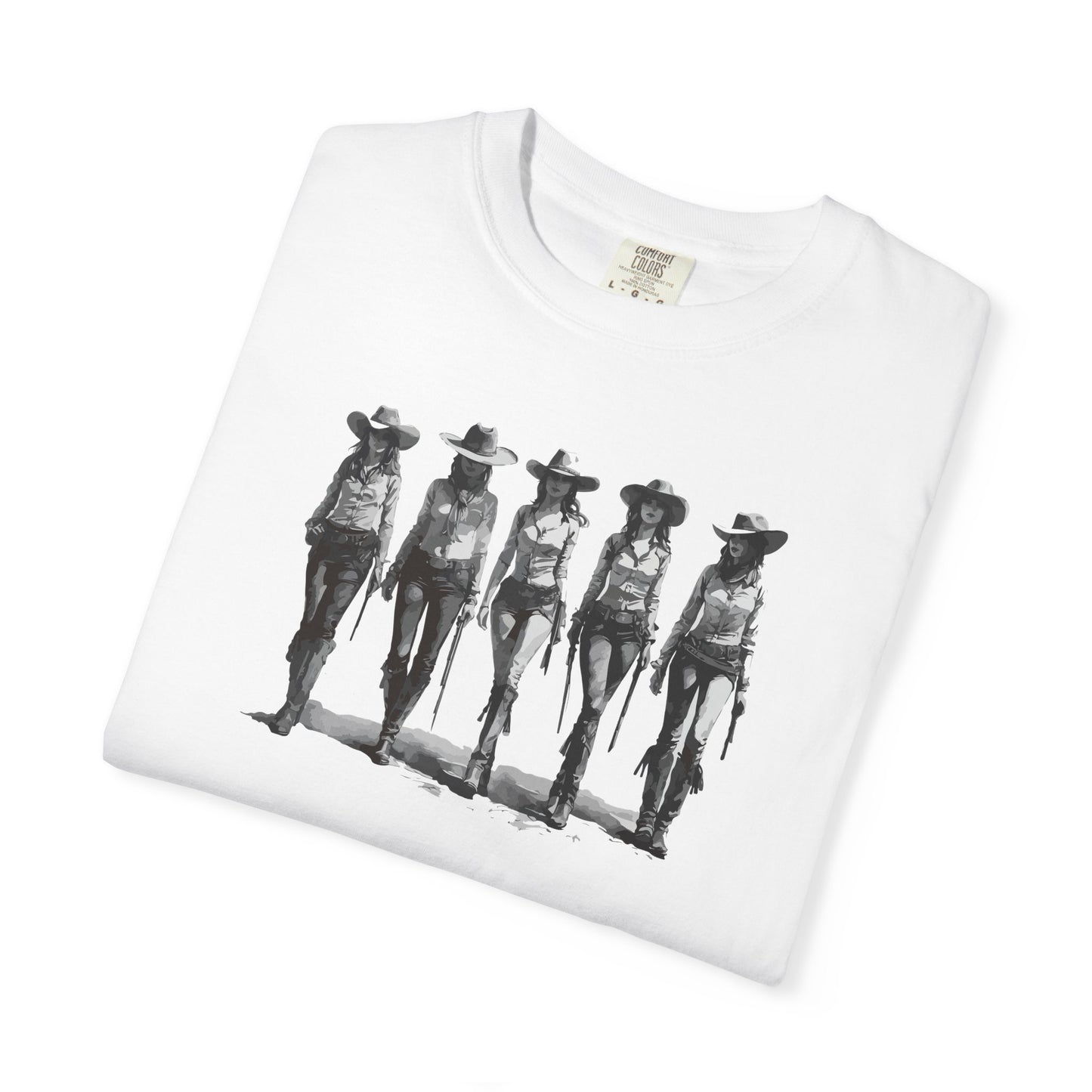 Bad Girls Vintage Cowgirl Graphic Unisex T-Shirt Top