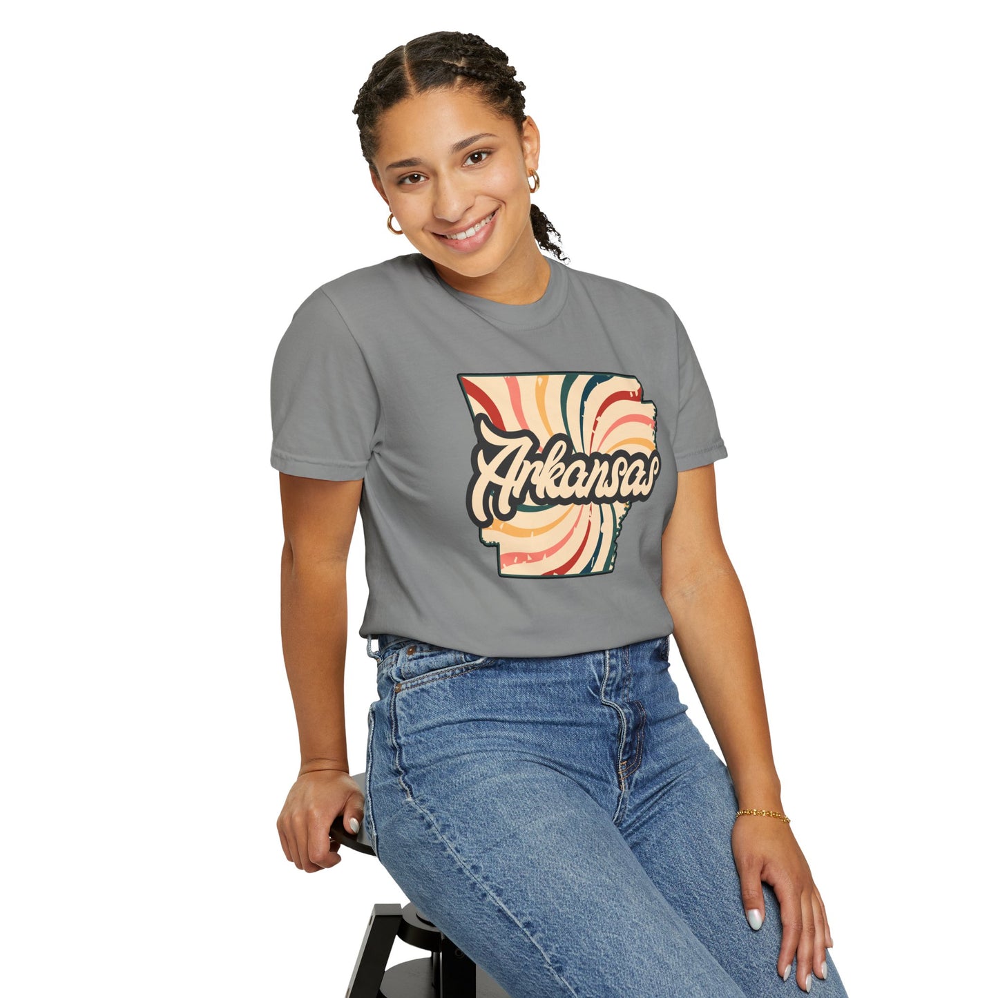WOOO PIG SOOIE. , Arkansas Retro T-Shirt - Call Those Hogs - Natural State - Fun Summer Tee - Colorful - Razorbacks