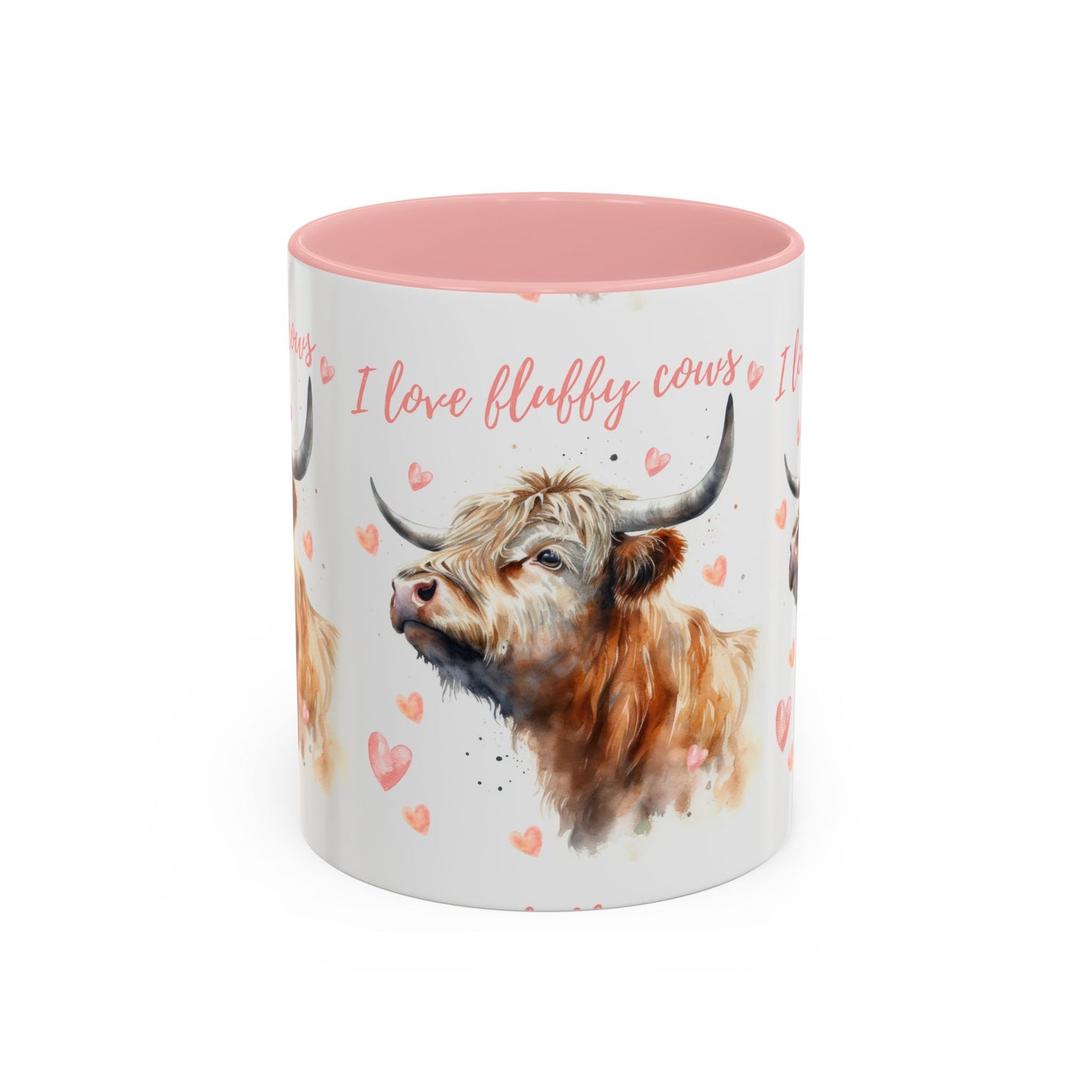 I Love Fluffy Cows Cute Animal Coffee Cup | Gift for Cow Lovers | Farmhouse Decor | Highland Cow Coffee Mug