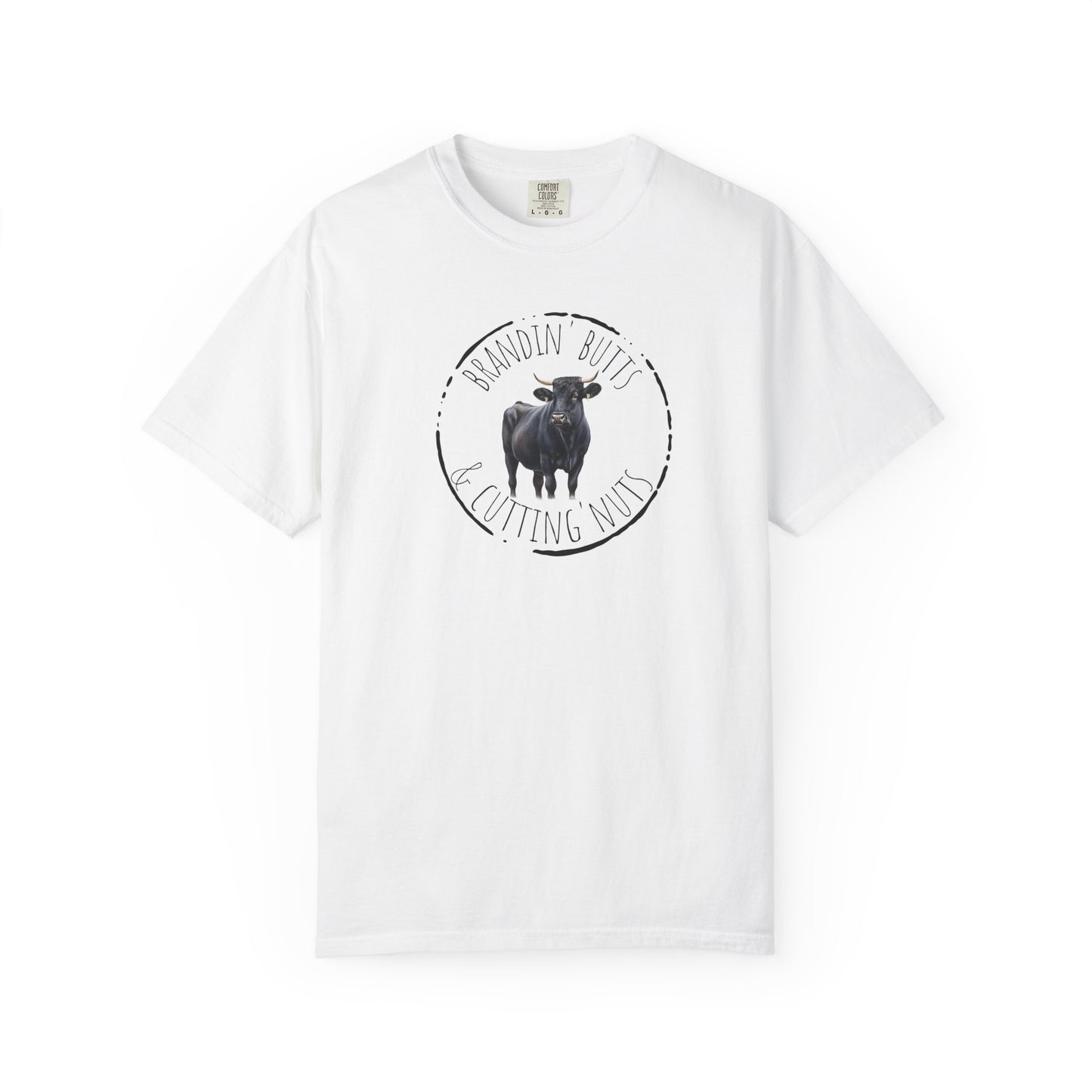 Brandin' Butts Unisex Garment-Dyed T-Shirt - Fun Casual Tee Men or Women, Great for Farmers or Ranchers, Cattle Producers