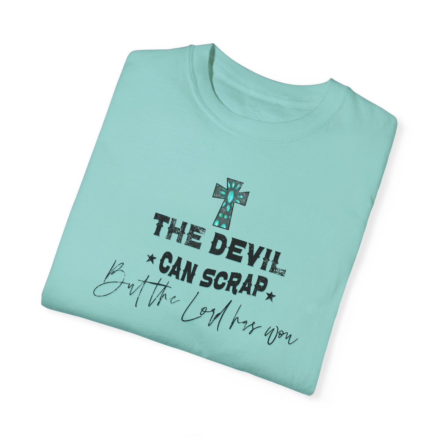 Turquoise Cross Unisex T-shirt - The Lord has Won