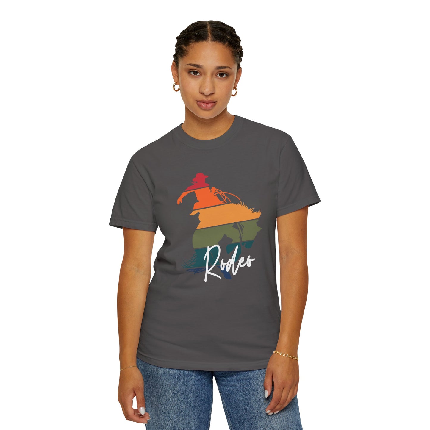 Never Stop Spurring! Rodeo Western Trendy Bronc Vibes Unisex Garment-Dyed T-Shirt -Concert, Dancing, Mothers Day,