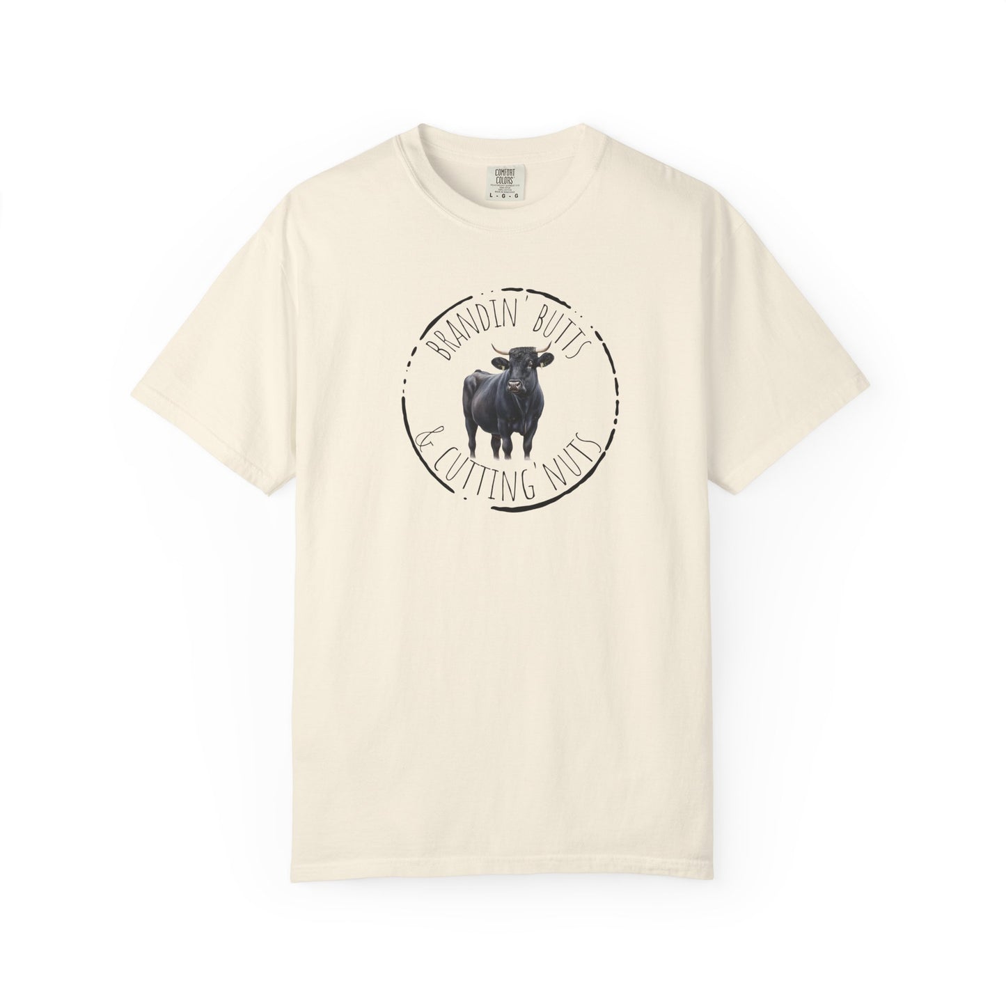 Brandin' Butts Unisex Garment-Dyed T-Shirt - Fun Casual Tee Men or Women, Great for Farmers or Ranchers, Cattle Producers