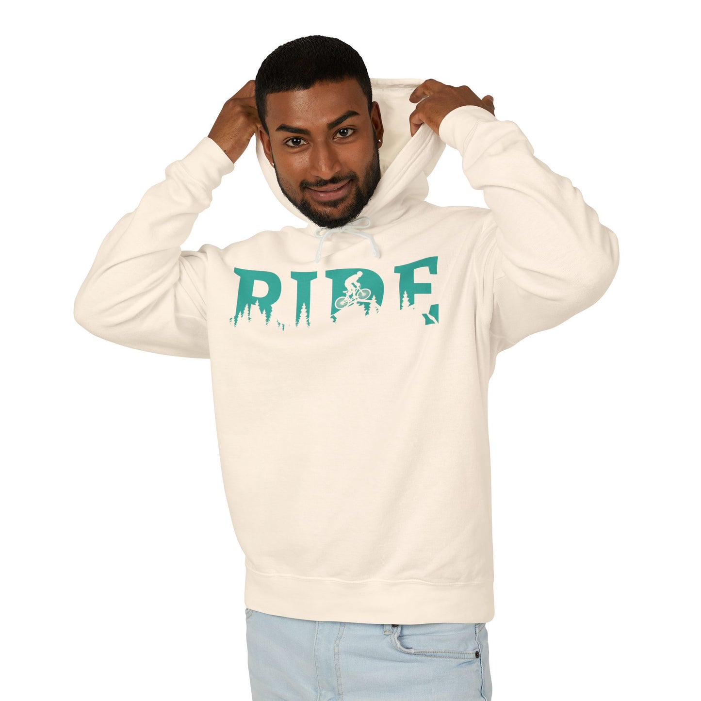 The Ride Mountain Biking Hoodie Comfy Pullover Ride The Trails Lightweight Springtime