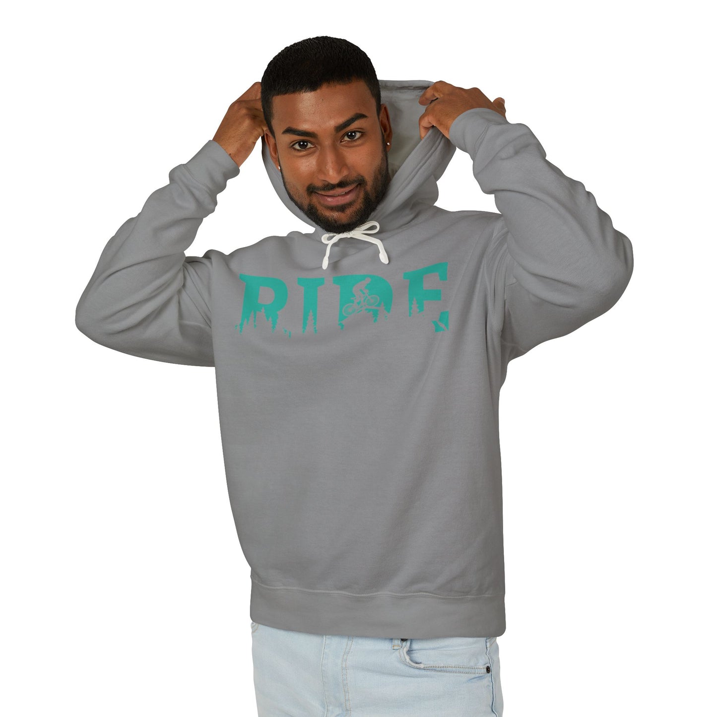 The Ride Mountain Biking Hoodie Comfy Pullover Ride The Trails Lightweight Springtime