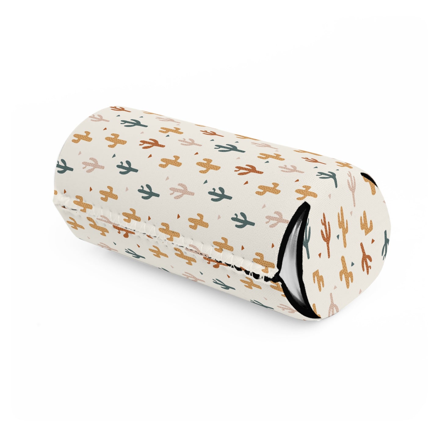 Western Cactus Pattern Slim Can Cooler - Insulated Drink Holder for Outdoor Fun