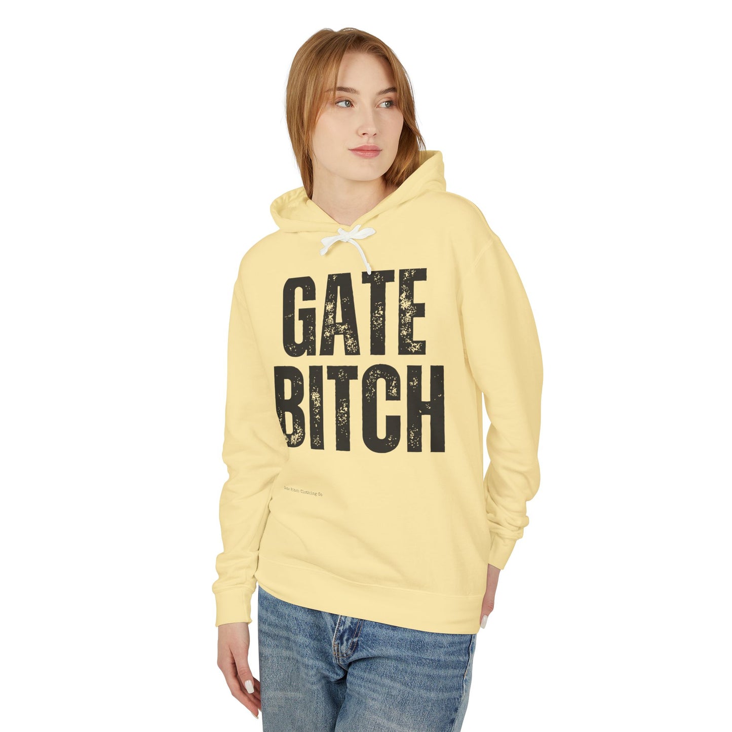 Lightweight Hooded Sweatshirt - Comfortable Lightweight Gate Bitch Hoodie Rodeo Ranch