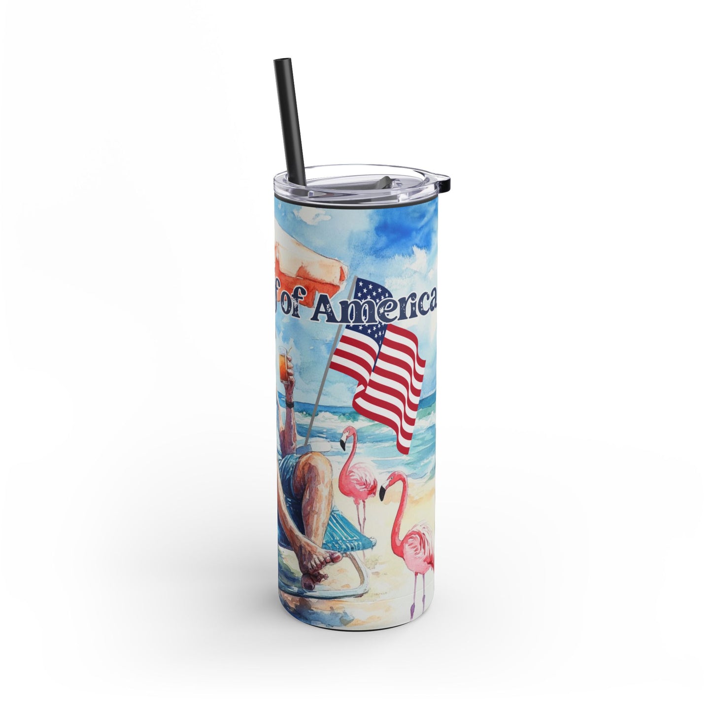 Trump Gulf of America Slim 20 oz Tumbler, Beach Tumbler, River Tumbler, Patriotic Cup, Tumbler with Straw