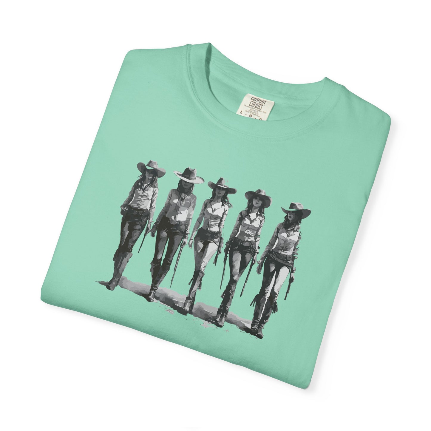 Bad Girls Vintage Cowgirl Graphic Unisex T-Shirt Top