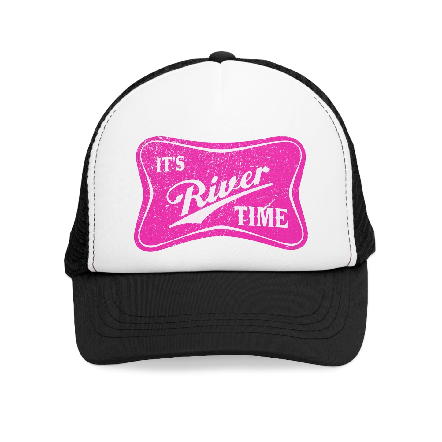 The River Bank is calling your name.... New River Time Trucker Hat.... Perfect for Summer