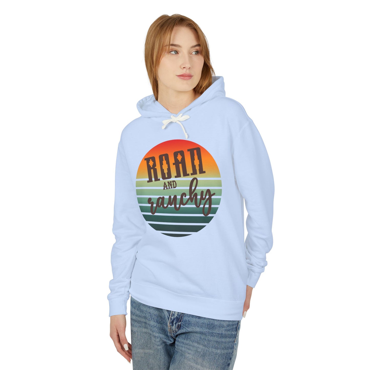 The Best Pullover Ever ~~Western Roan and Ranchy Lightweight Hooded Sweatshirt, Great for Rodeos, Cool Nights, Bonfires, Lake, Beach, River
